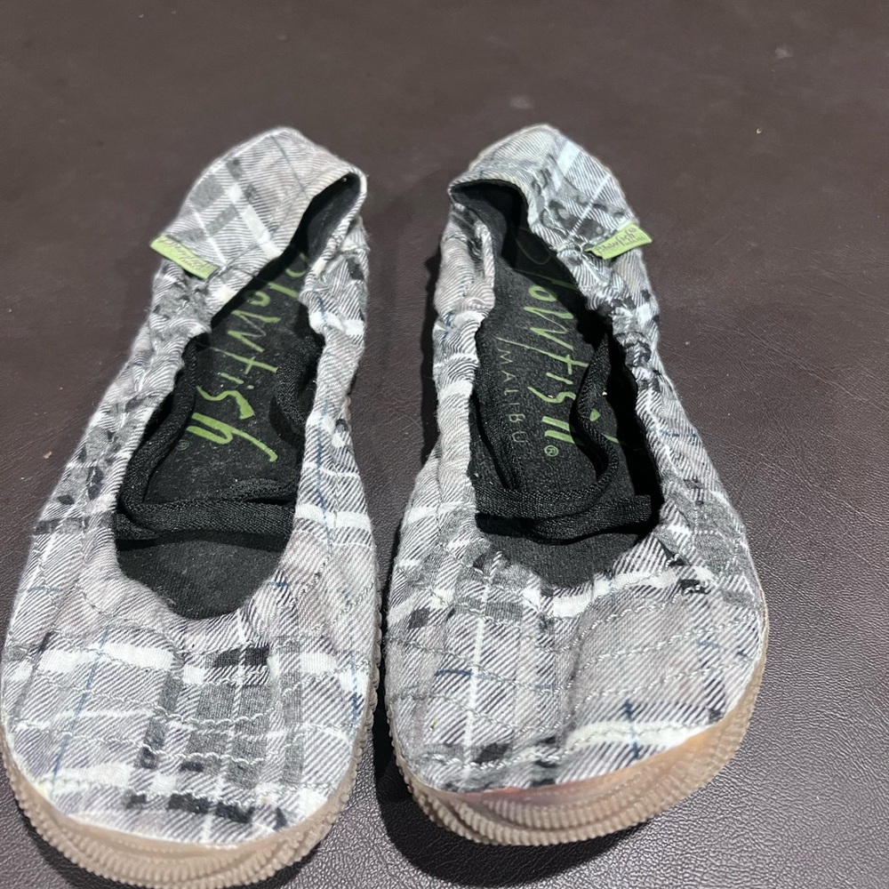 Blowfish Black and White Plaid Flats